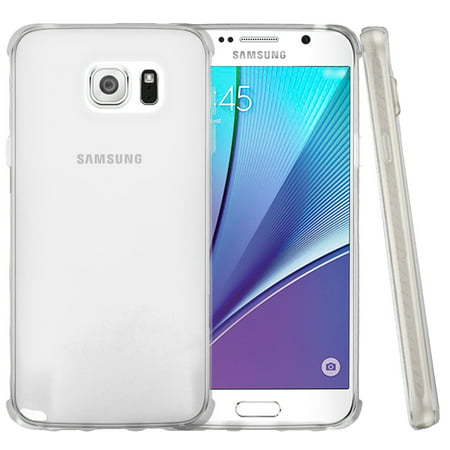 Samsung Galaxy Note 5, [Clear] Slim & Flexible Anti-shock Crystal Silicone Protective TPU Gel Skin Case