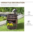 thumbnail image 4 of Outsunny 23" H Outdoor Water Fountain Wood and Metal Rustic Apple Barrel Pump Garden Decor for Outside Backyard, 4 of 9