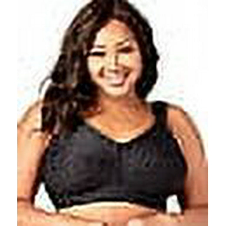 elila women's 1305 embroidered bra 52M color black 