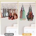 thumbnail image 3 of 2Pcs Tank Top Hanger, Rotatable Bra Hangers for Closet Organizer, Max 48 Storage Capacity Belt Hanger, Plastic Space Saving Closet Organizers Apartment Dorm Essentials for Bra Tank Top Belt Tie, Grey, 3 of 7