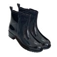 thumbnail image 4 of Botas de lluvia cortas PVC impermeable resistente al desgaste suela antideslizante zapatos de lluvia simples para mujer negro 38, 4 of 12