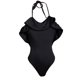 thumbnail image 2 of Traje De Baño Halter Para Mujer Traje De Baño De Una Pieza Con Volantes Push Up Bikini Acolchado (M) Likrtyny Mujer, 2 of 6