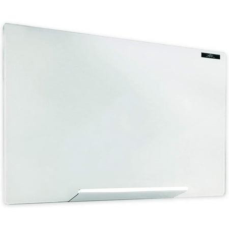 White Kaiman Magnetic Glass Dry Erase Presentation Board (White, 24"x16")