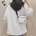thumbnail image 4 of Bolso de mujer Moda Lona Patchwork Crossbody Teléfono Mini Bolsos Blanco, 4 of 5