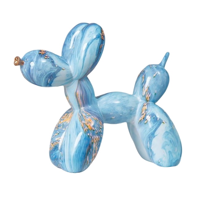Escultura de perro con globo, resina portátil creativa, estatua de Animal de decorativa moderna colorida para decoración de , decoración Azul Sunnimix Escultura Globo