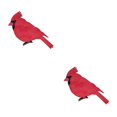 thumbnail image 2 of Bewildely Accesorio de pájaro cardenal rojo, adornos artesanales de estilo Simple exquisito, decoración de Navidad, adorno de Festival, 1 PC 2Conjunto, 2 of 6