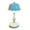 Light Blue, variant on Table Lamp Lotus Leaf Lampshade Eye Care Plastic 3 Brightness Levels Reading Night Lamp for Bedroom