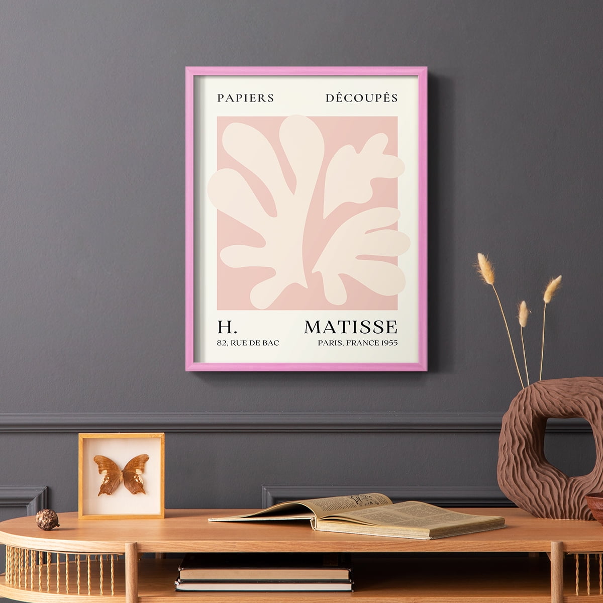 Matisse CLIII Framed Print in Pink Solid Wood 8 x 10 Framed Print