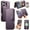 Purple, variant on ELEHOLD Leather Case For iPhone 16 Plus 2-in-1 Shockproof Cover, With Magnetic Detachable Flip Card Holder Wallet, Kickstand & Wristband, MagSafe Compatible, Blue