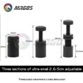 thumbnail image 4 of ITX Small Case GPU Holder Anti-bending Bracket Jack Support Frame All-aluminum Metal Magnetic Bottom 8mm Black, 4 of 6