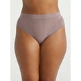 thumbnail image 3 of Joyspun Women’s Ribbed Modal Hi Cut Brief Panties, 3-Pack, Sizes XS to 3XL, 3 of 5