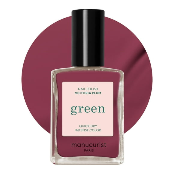 Esmalte de uñas Manucurist Green Victoria Plum, 15 ml, 9 sin gluten, vegano