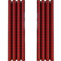 2pcs Blackout Curtains Check Eyelet Curtain Bedroom Plaid Woven Brushed Cheque Window Drapes Darkening Curtains for Living Room