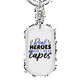 thumbnail image 5 of Police Real Heroes Don'T Wear Capes Stainless Steel or 18k Gold Premium Swivel Dog Tag Keychain, 5 of 10