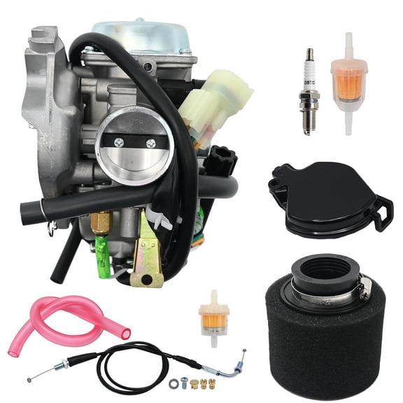Anxingo KVF300 Carburetor Replacement for Kawasaki Prairie 300 KEF300 1999-2002 ATV Carb w/Throttle Cable Spark Plug Replace 15003-1534 15003-1437