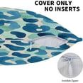 thumbnail image 4 of Leopard Pillow Covers 18 x 18 Set of 2 Blue Green Decorative Throw Pillow Cover Animal Skin Linen Outdoor Pillowcases Farmhouse Home Decor for Couch Bed Sofa, -P0424-PC006, 4 of 6