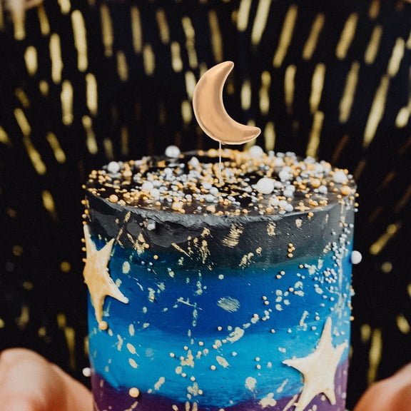 Masteelf 10pcs Moon-Themed Cupcake Toppers Picks for Shower, Birthday, Wedding Party Cake Decorations for Kids