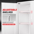 thumbnail image 4 of DNA Motoring 36" White Lockable Heavy Duty Metal Storage Utility Cabinet w/ Adjustable Shelve, 4 of 7