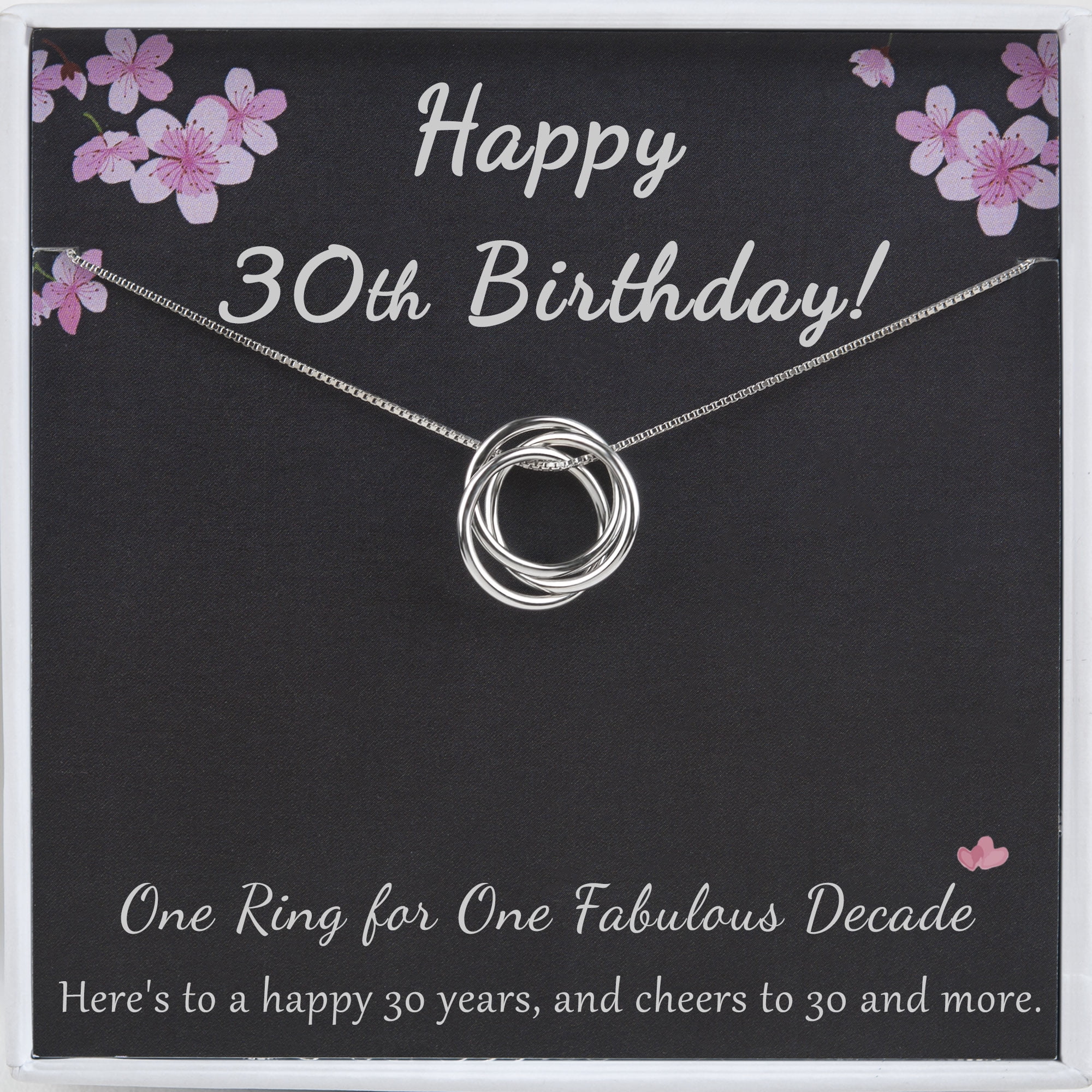 Anavia 30th Birthday Gift For Wife From Husband 925 Sterling Silver Three Rings Necklace For Her Birthday Gifts Walmart Com
