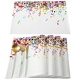 thumbnail image 2 of Placemat Music Musical Note Colorful Kitchen Placemat Christmas Coffee Dining Table Mats Coaster Pad, 2 of 5