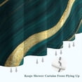 thumbnail image 6 of Teal Gold Wave Marble Pattern Shower Curtain 84"x72" ,Bathroom Decorative Shower Curtains Set with 12 Hooks,Modern Waterproof Washable Shower Curtain, 6 of 6