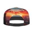thumbnail image 5 of Adjustable Baseball Cap, Cat Watching City Sunset Flat Bill Trucker Flat Brim Hats Dad Hat for Men Women - Snapback Hat Adjustable Size, 5 of 7