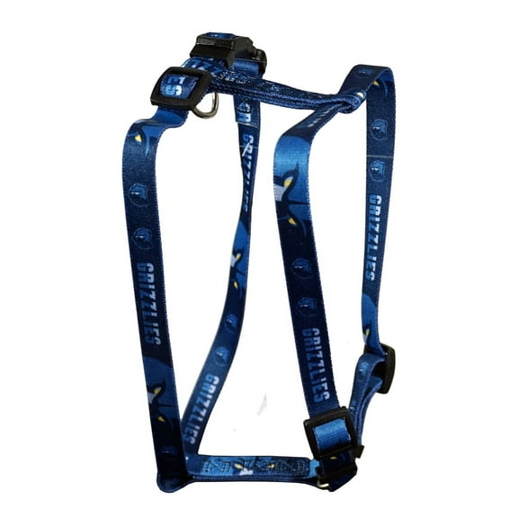 Memphis Basketball Grizzlies Extra Small XS 5/8 Inch Wide Adjustable Dog Harness 8" - 14"