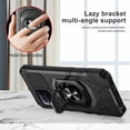 thumbnail image 4 of TJS Phone Case for T-Mobile Revvl 7 Pro 5G, [Military Grade] Robotic Magnetic Support Car Mount Metal Ring Holder Kickstand Cover (Black), 4 of 5