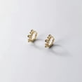 thumbnail image 4 of EOEMY Smal 925 Sterling Silver Triple Flowers Sleeper Hoop Earrings Pairs-Silver, 4 of 6