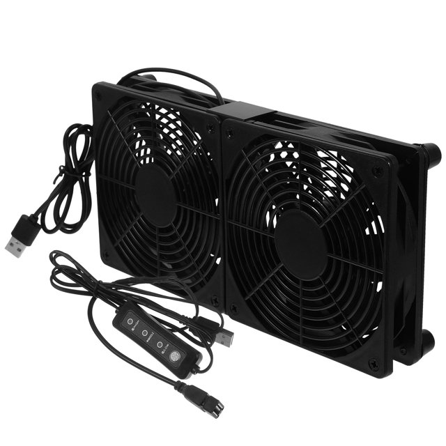 Enfriador de agua con ventiladores dobles para router, carcasa de computadora pequeña ABS
