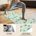 thumbnail image 4 of LightGreen Cartoon Dinosaurs Pattern Hot Yoga Mat Towel Non Slip for Hot Yoga - Quick-Drying Yoga Mat Cover with 4 Corner Pockets with Travel Bag - Hot Yoga Towel Non Slip 74"x26", 4 of 6
