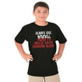 thumbnail image 5 of Always Give 100 Unless Donating Blood Crewneck T Shirts Boy Girl Teen Brisco Brands L, 5 of 6