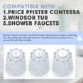 thumbnail image 2 of 3Pcs Shower Knob Replacements, Universal Clear Acrylic Hot/Cold/Diverter Shower Knobs Compatible with Price Pfister Contessa & Windsor Bathtub Shower Faucet Handle (Novelty Style), 2 of 6