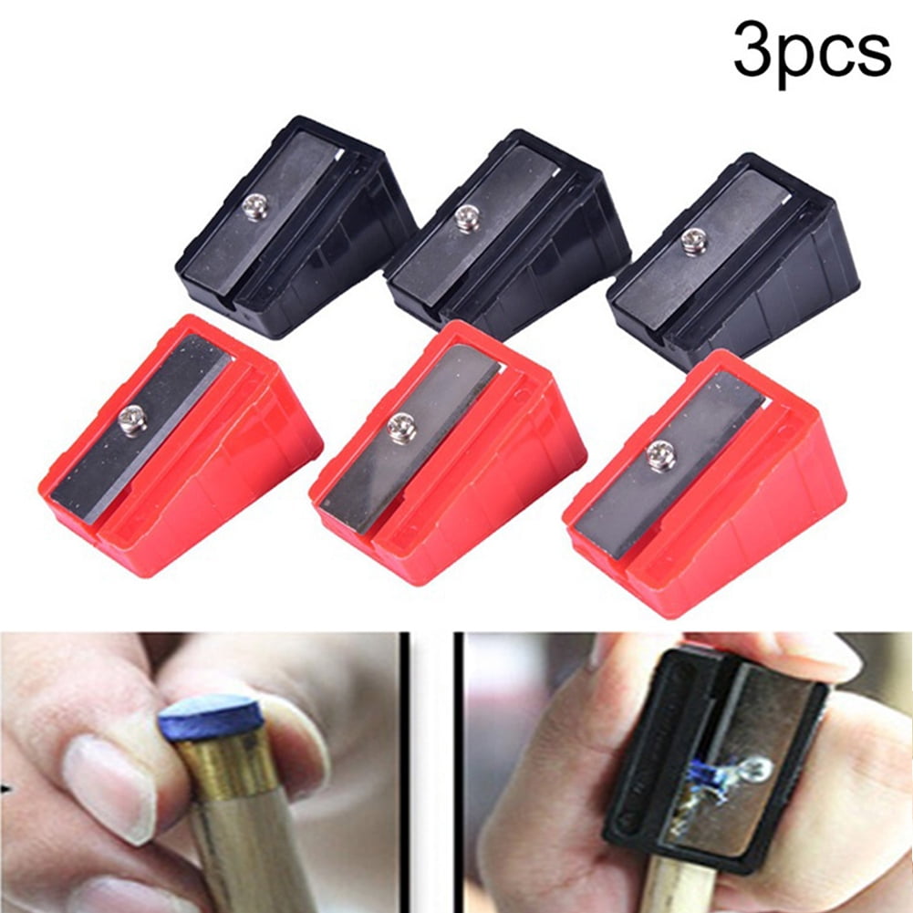 Pack of 3pcs Portable Mini Billiard Cue Tip Trimmer,Pencil Sharpener Cue Tip Repair Tool 
