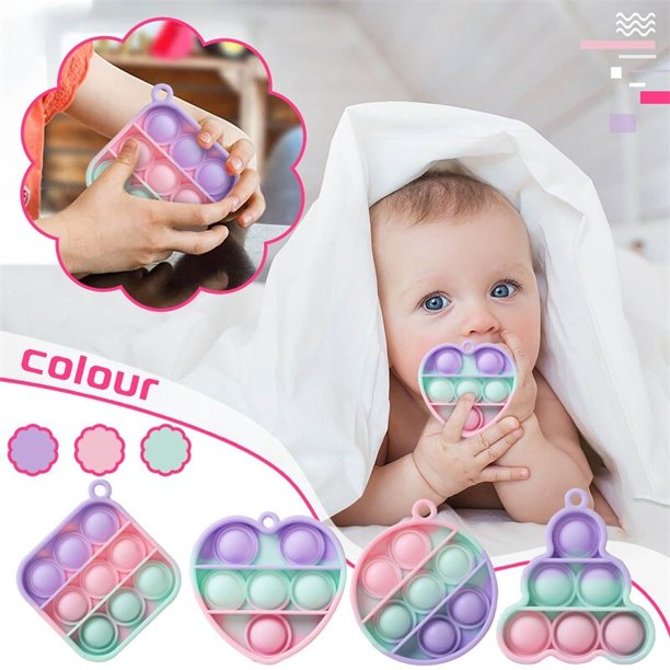 Gprince Cheap Fidget Toys Keychain Push Bubble Simple Dimple Sensory