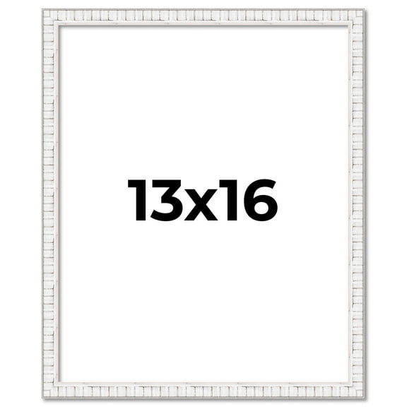 13x16 Frame White Real Wood Picture Frame Width 0.75 inches | Interior Frame Depth 0.5 inches |
