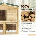 thumbnail image 6 of Gymax 35'' Wooden Chicken Coop Large Bunny Rabbit Cage w/ Ramp Indoor Outdoor Pet House, 6 of 10
