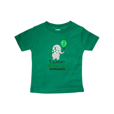 

Inktastic I Support Glaucoma Awareness Elephant and Balloon Gift Baby Boy or Baby Girl T-Shirt