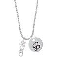 thumbnail image 1 of Delight Jewelry Silvertone Small YOLO Silvertone Script Initial Disc - B - Charm Necklace, 20"+3", 1 of 4