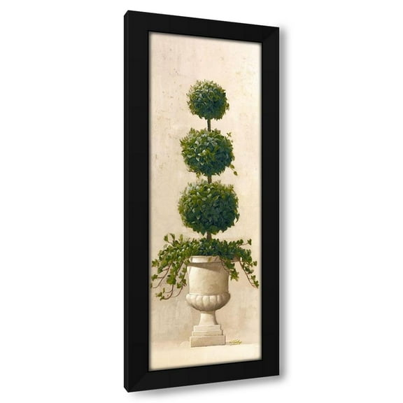 Welby 7x14 Black Modern Wood Framed Wall Art Titled - Roman Topiary II