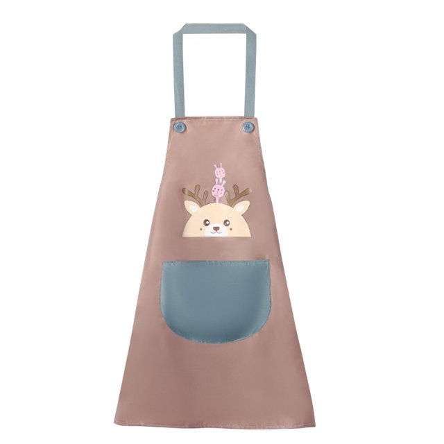 Maoww Apron Adjustable PVC Sleeveless Apron Pocket Strap Cooking Bib Kitchen Accessory, Type 2, Pink