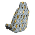 thumbnail image 2 of Wukai Lightning Bolts Full Set Car Seat Covers with Soft Padding Universal Auto Front Seats Protector and Cushion Mat, 2 of 5