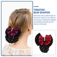 thumbnail image 2 of EeaseCA 4pcs Creative Rhinestones Net Mesh Bun Covers Mesh Hair Snoods for Women, 2 of 7