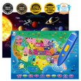 thumbnail image 1 of Juguete interactivo para niños con póster con mapa del sistema solar Talking USA, 1 of 6
