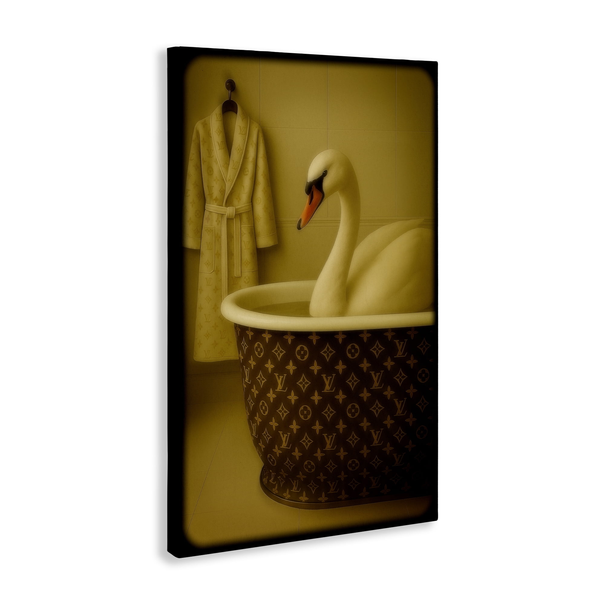 Stupell Industries Couture Swan in Luxury Tub Canvas Wall Art, design by Grotto Studios