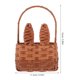 thumbnail image 2 of unbranded Cesta Tejida Con Orejas De Para Almacenamiento Decorativo Con Asa Marrón, 2 of 6
