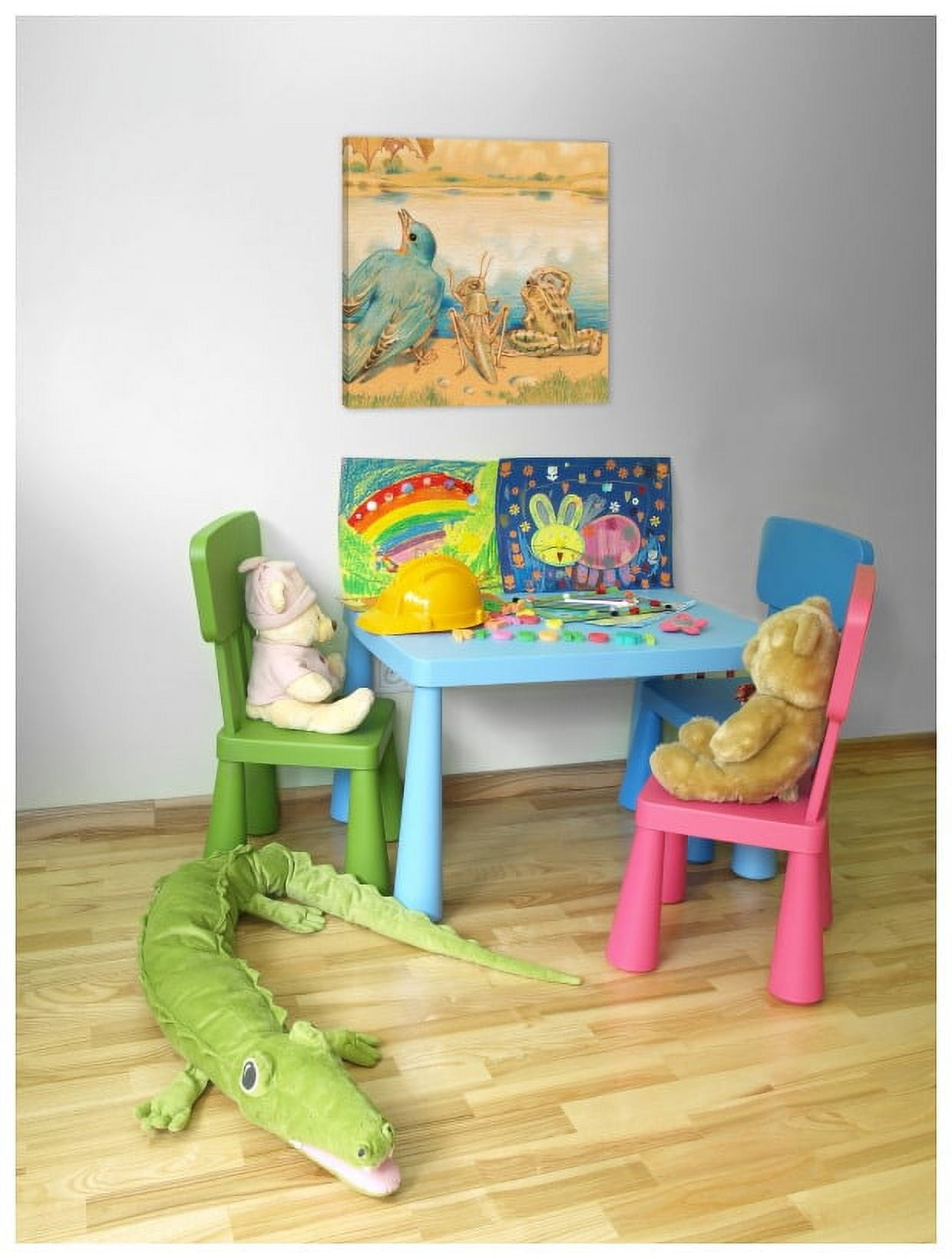 Marmont Hill "Bird, Cricket and Frog" by Curtis Painting Print on Canvas
