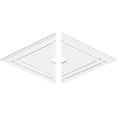 thumbnail image 2 of 36"W x 24"H x 3"ID x 12 3/4"C x 1"P Diamond Architectural Grade PVC Contemporary Ceiling Medallion, Two Piece, 2 of 11