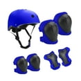 thumbnail image 3 of yotijay 7 Pieces Kids Helmet Protection Gear Set Hand Elbow Knee Pads Teens Children Skateboard Helmet for Bike Riding Sports Blue, 3 of 8