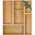 thumbnail image 1 of Bamboo Drawer Organizer Set, 5 PCS Multi-Use Individual Wood Storage Organizers, Junk Drawer Divider and Storage Trays Containers for Kitchen, Bathroom, Office Desk, Makeup, Jewelry, Utensils 5, 1 of 6